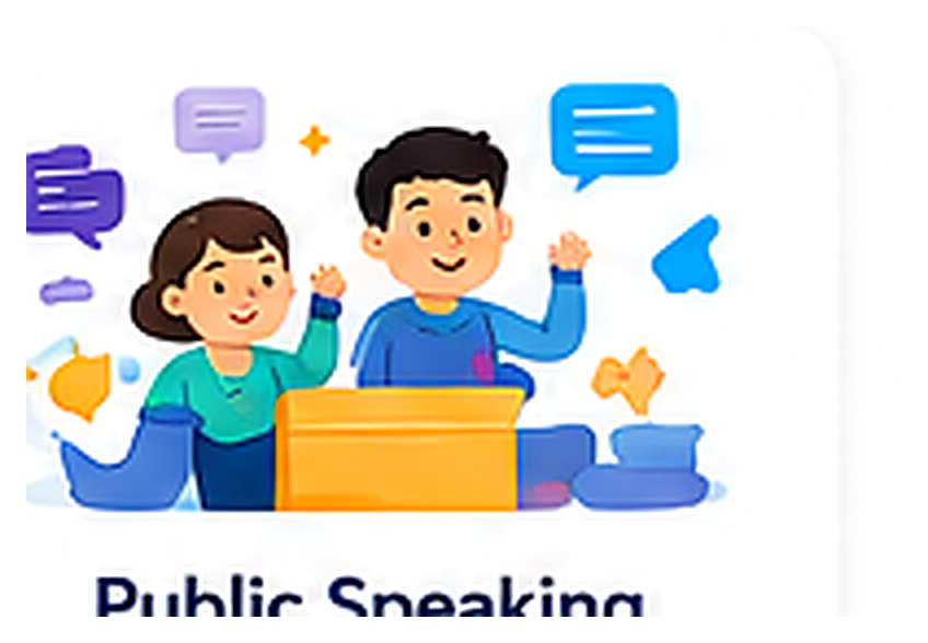 Public speaking class illustration